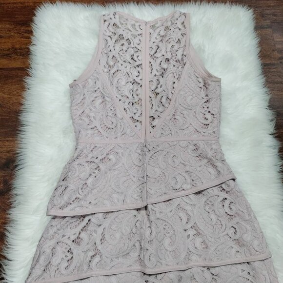 BCBGMaxazria Lavender Lace Whimsy Wedding Guest Hanah Mini Cocktail Dress Size M - Picture 6 of 12